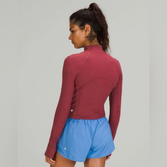 Lululemon Its Rulu Run Cropped Half-Zip Mulled Wine - Picture 2 of 13